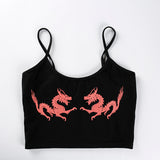 Dragon Print Crop Top